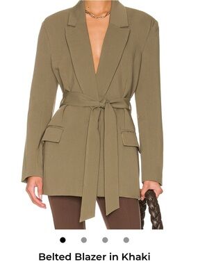 Bardot Belted  Blazer in khaki NWT